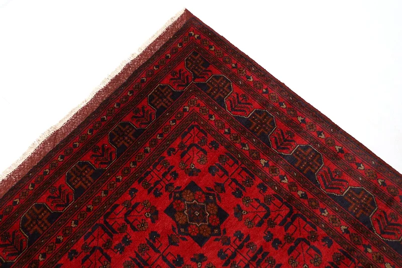 سجادة أفغانية مصنوعة يدويًا مقاس 203 × 308 سم63187237396738113