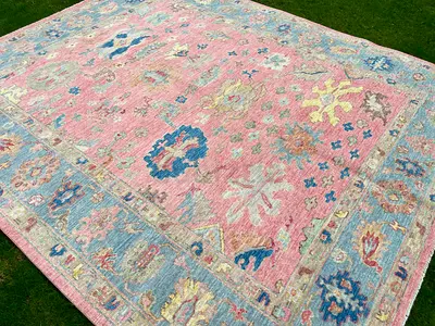 240 x 290 cm | New Handmade Beautiful Modern Oushak Carpet