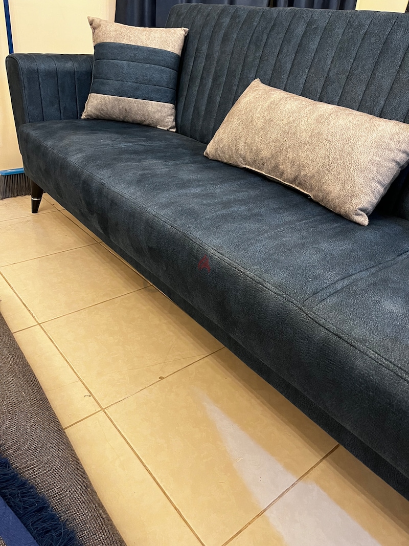dark blue dubizzle | 3 seater sofa bed