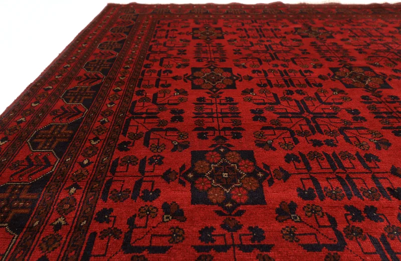 2.03 × 3.08 م | سجادة حمراء أفغانية مربوطة يدويًا بسعر 2699 درهمًا فقط63185241297922114