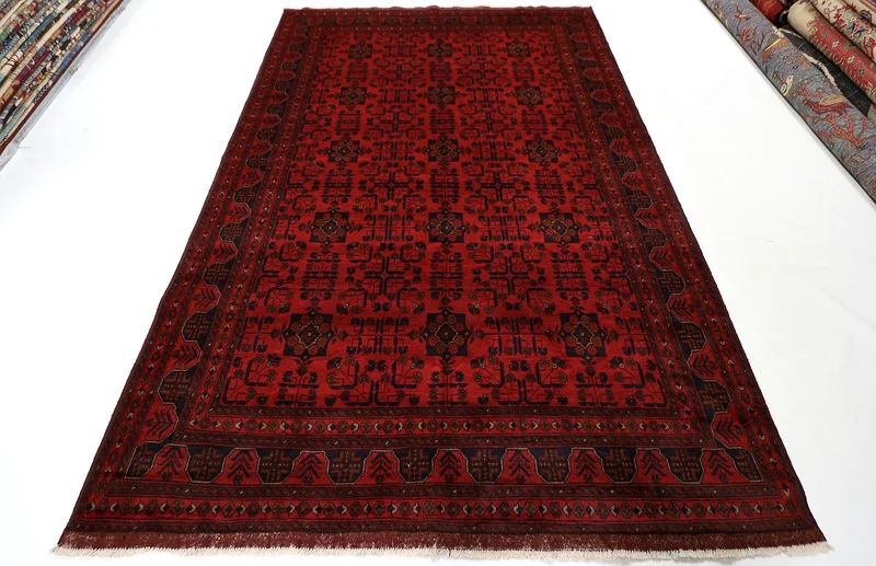2.03 × 3.08 م | سجادة حمراء أفغانية مربوطة يدويًا بسعر 2699 درهمًا فقط63185241297922111