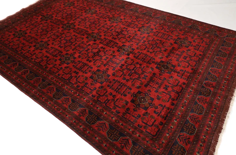 2.03 × 3.08 م | سجادة حمراء أفغانية مربوطة يدويًا بسعر 2699 درهمًا فقط63185241297922112