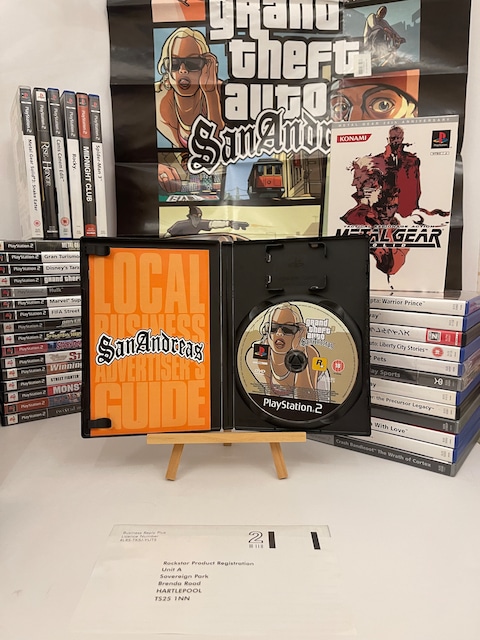 GTA San Andreas de PS2, Unboxing e Demonstração!