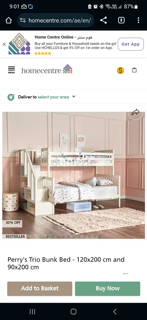 Bunk Bed with 2 mattress