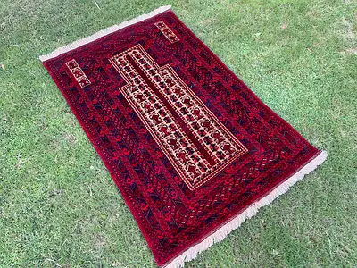 158 x 102 cm | Handmade Fine Turkmen Biljik Prayer Rug