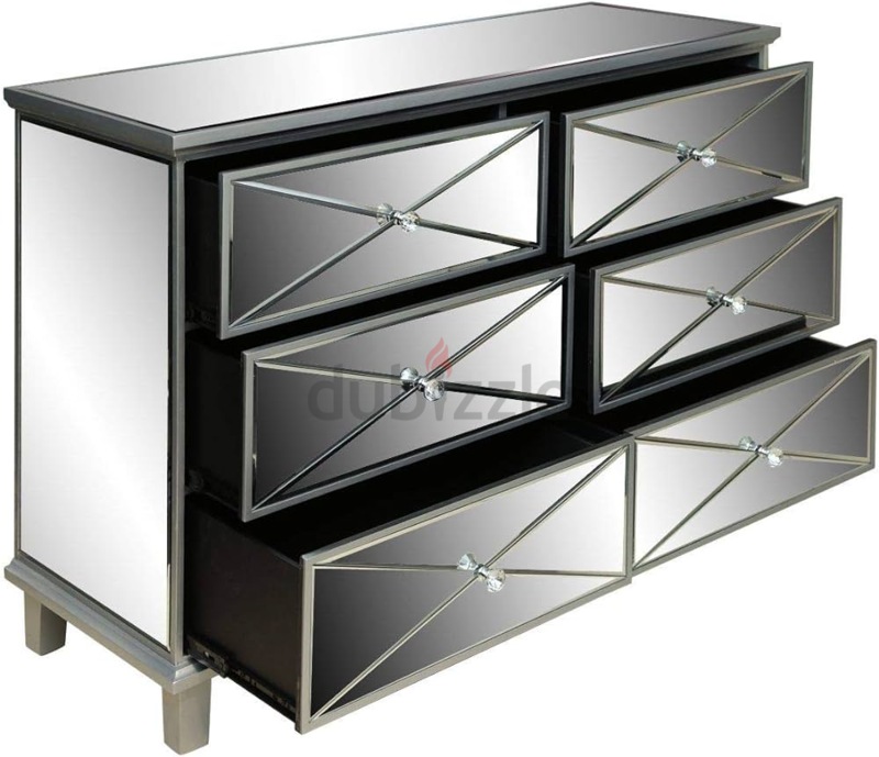 Black mirrored outlet dresser