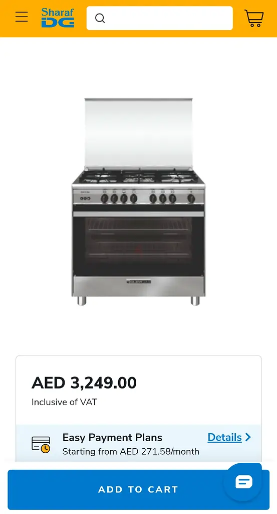 GLEMGAS Full Gas Cooking Range Made in Italy 90×60cm