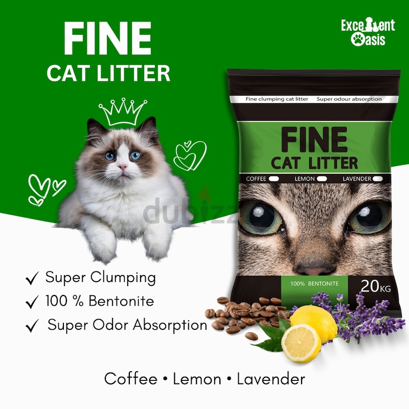 Fine top cat litter