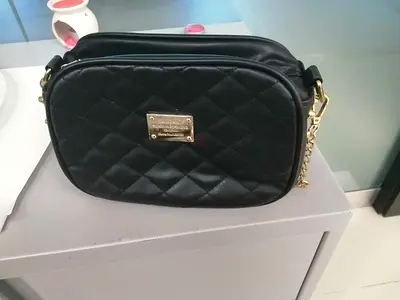 Classy black leather bag