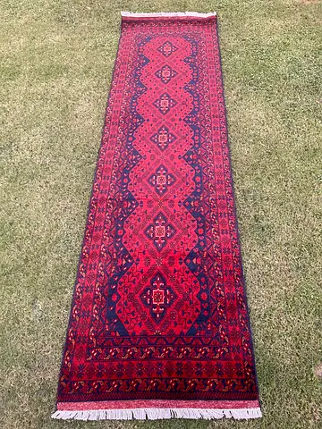 80 x 288 cm | New Handmade Beautiful Khal Mohammadi Afghan Runner Carpet