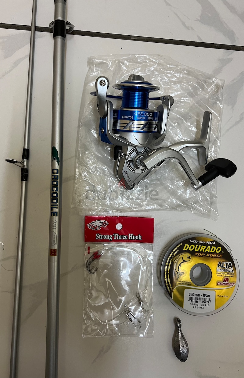 Fishing Sets Professional7 2.4 m Solid rod,5000 metal reel
