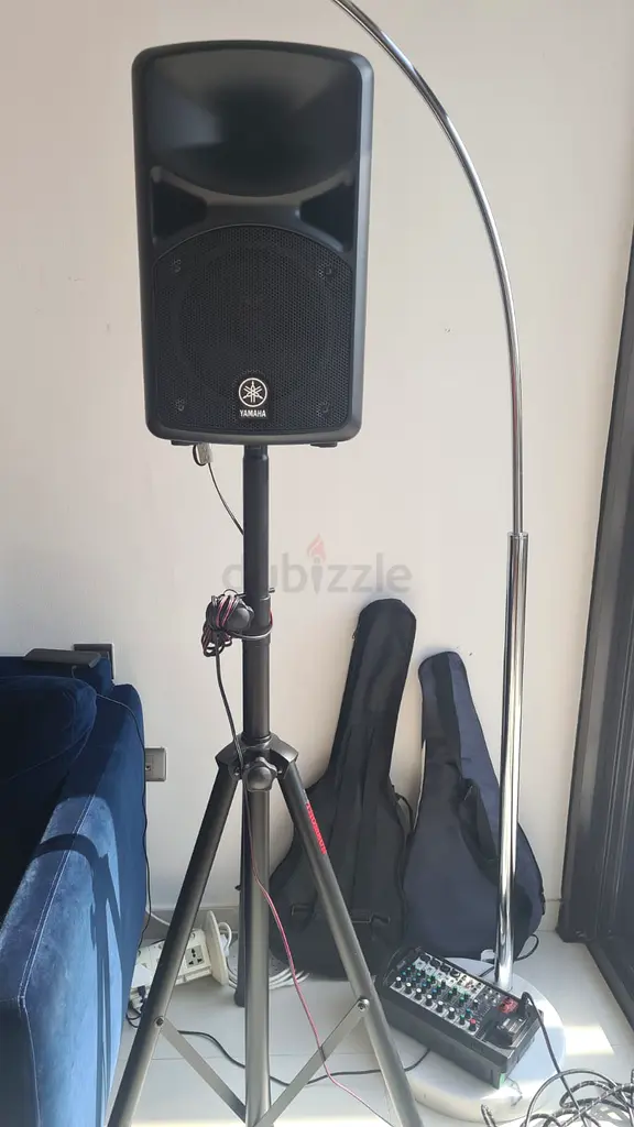 Yamaha Stagepass 400BT Speakers with original tripod stands for sale