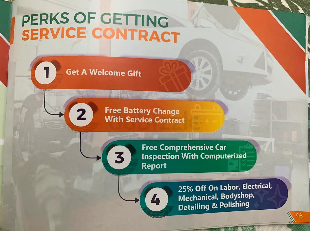 Seal the deal Car service contract for sale