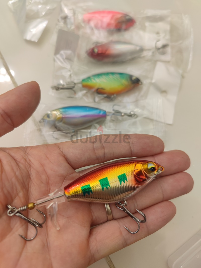 5 Pack Whoppers Plopper Fishing Lures Set for Bass Plastisol Topwater Baits  with