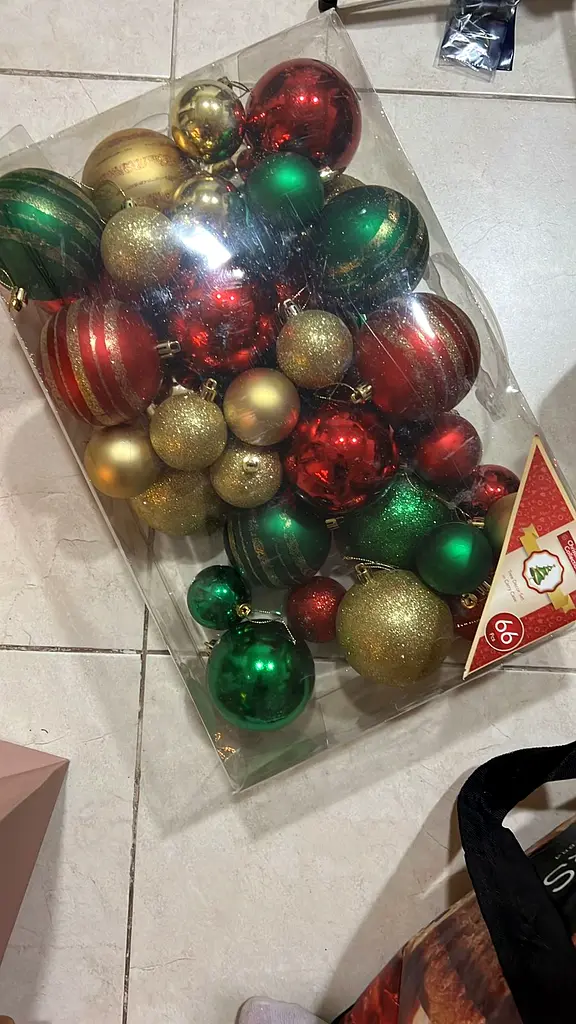 Christmas tree and baubles