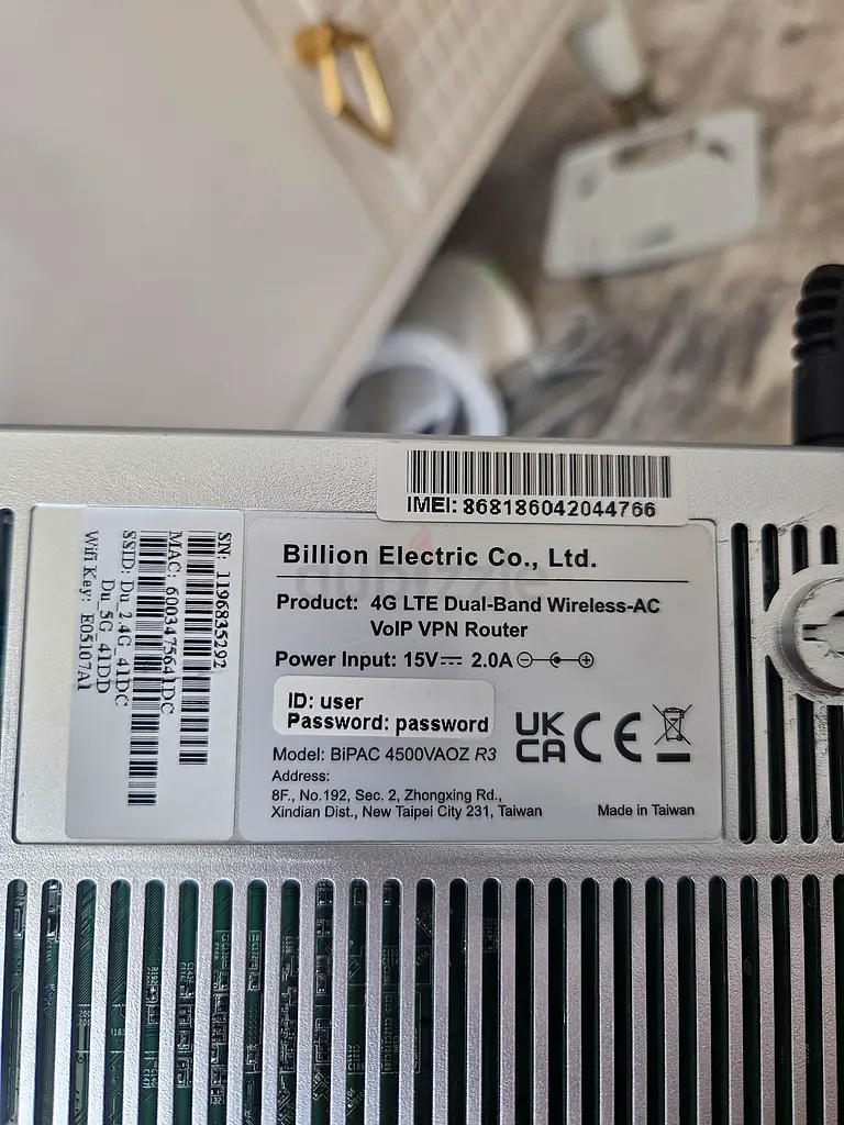 Modem router billion 4500