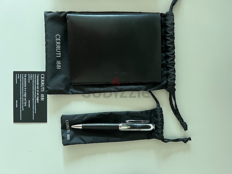 CERRUTI 1881 LEATHER WALLET AND BALLPOINT PEN dubizzle