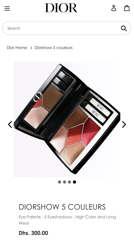 Dior eyeshadow palette 5 colours