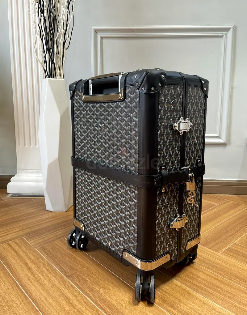 Goyard Bourget PM Trolley Case Wheeled Travel Luggage Carry on Rolling