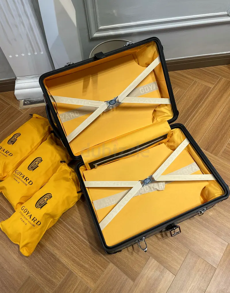 Goyard Bourget PM Trolley Case Wheeled Travel Luggage Carry on Rolling