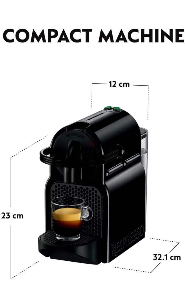 NESPRESSO Inissia Black Coffee Machine UAE Version