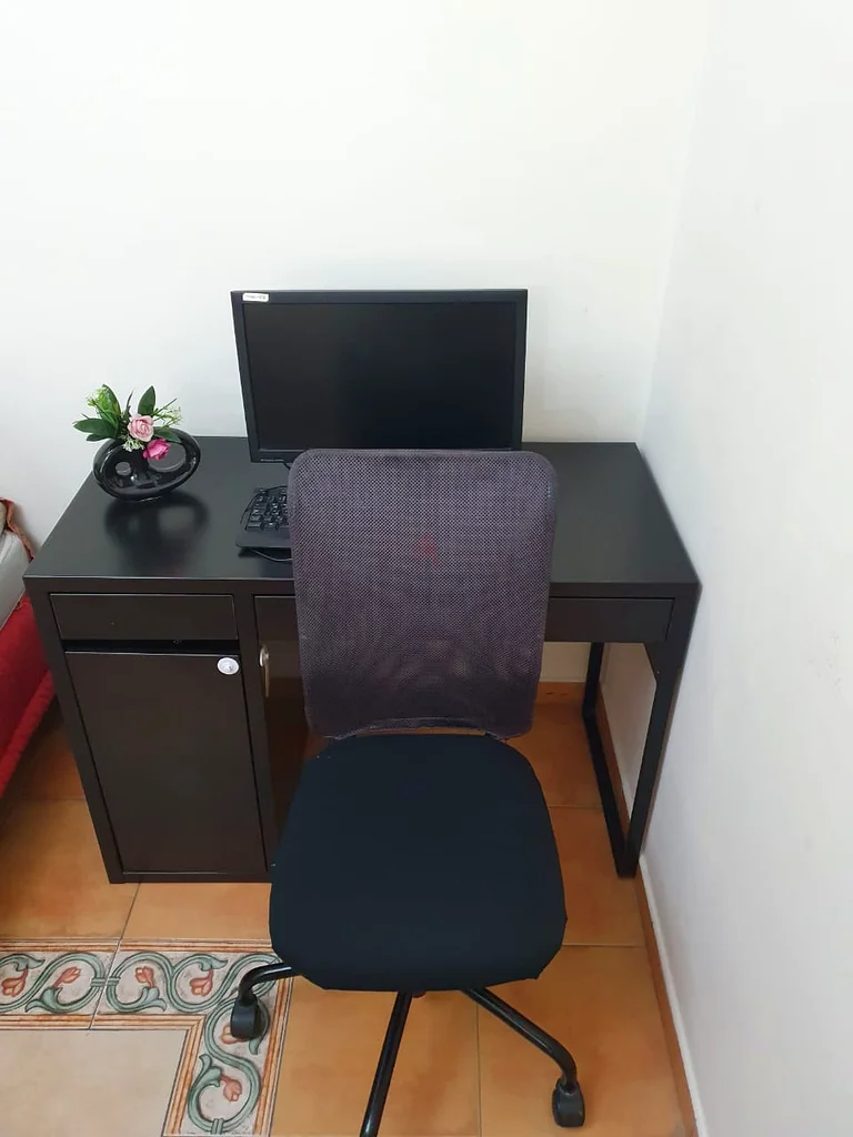 Computer table with chair