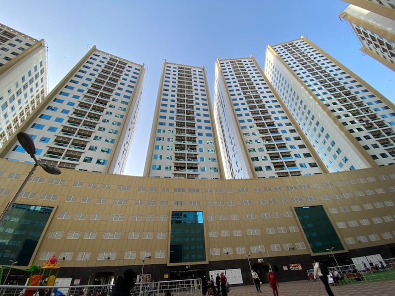 2 BHK apartment available for sale in pearl tower ajman with parking and garden view