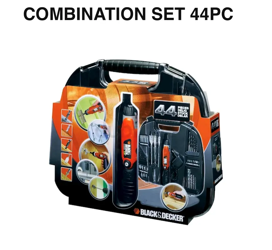 Black Decker Screwdriver + Drill Bits set