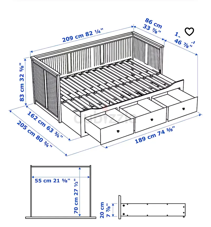 IKEA Day Bed (Sofa cum Bed) Hemnes