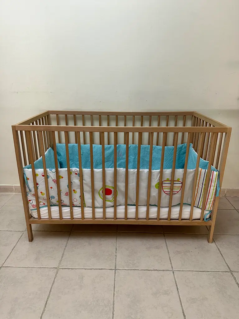 ikea wooden crib