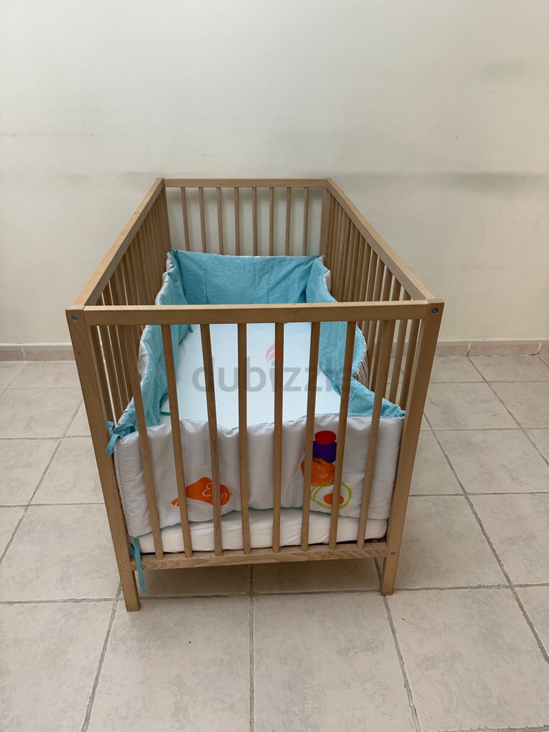 ikea wooden crib