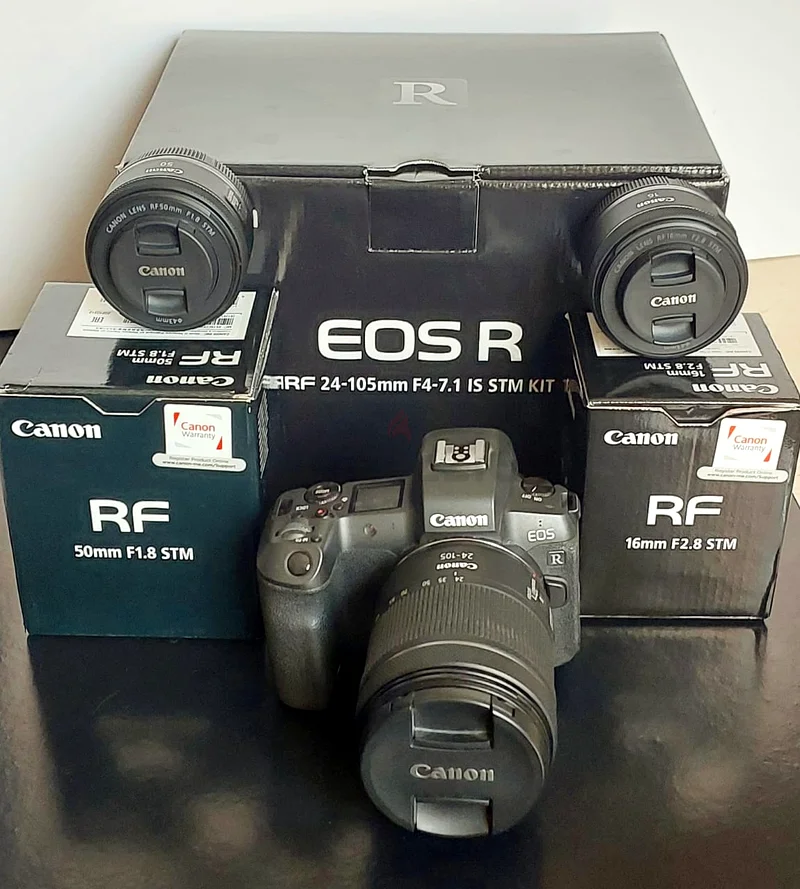 CANON EOS R Mirrorless Camera 3 Lens bundle Kit