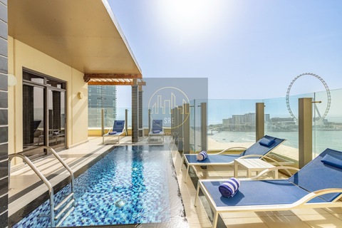 Dubai Ain Sky Sea View | Terrace With Privat Pool | 3 Bdr + Maid | All Included