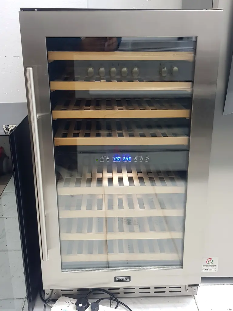 Free delivery Bystro brand dual zone temperature wine cooler like new condition