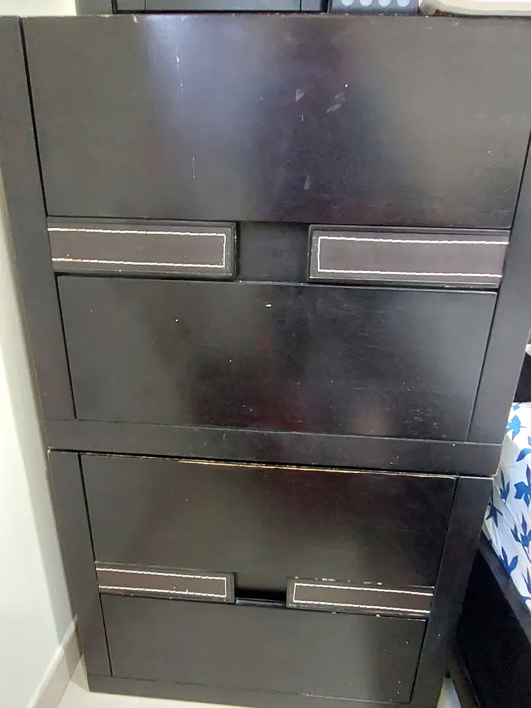 Queens bed for sale with side tables and mattress