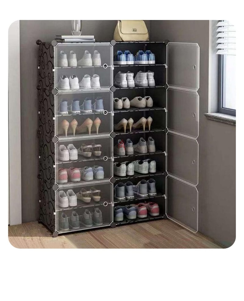 HOMIDEC Shoe Rack, 8 Tier Shoe Storage Cabinet 32 Assorted Colors , Styles