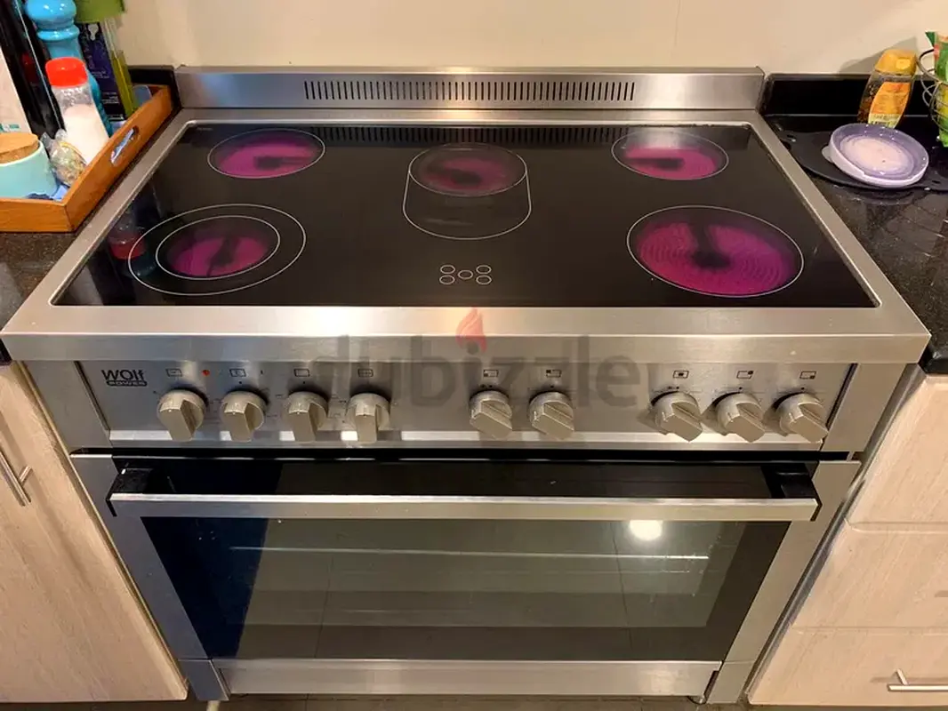 Wolf Power 90×60cm 5 Rings Full Electric Ceramic Cooker Range