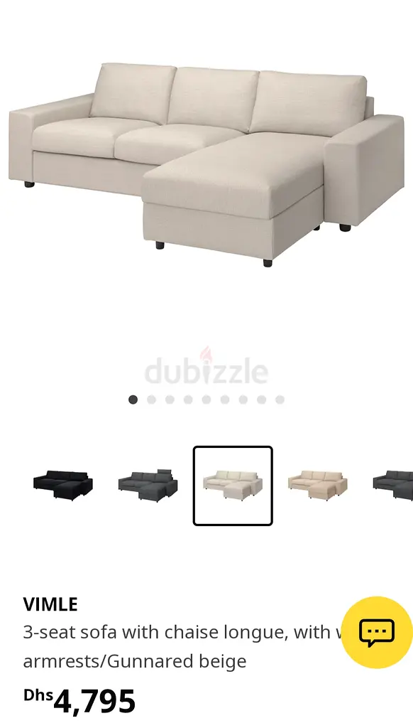 Ikea vimle l shape sofa