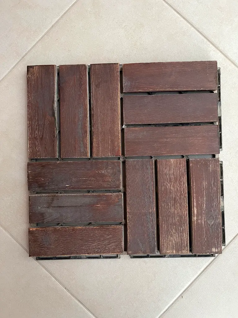 IKEA Outdoor Deck and Patio Interlocking Flooring Tiles (Brown)100 pieces