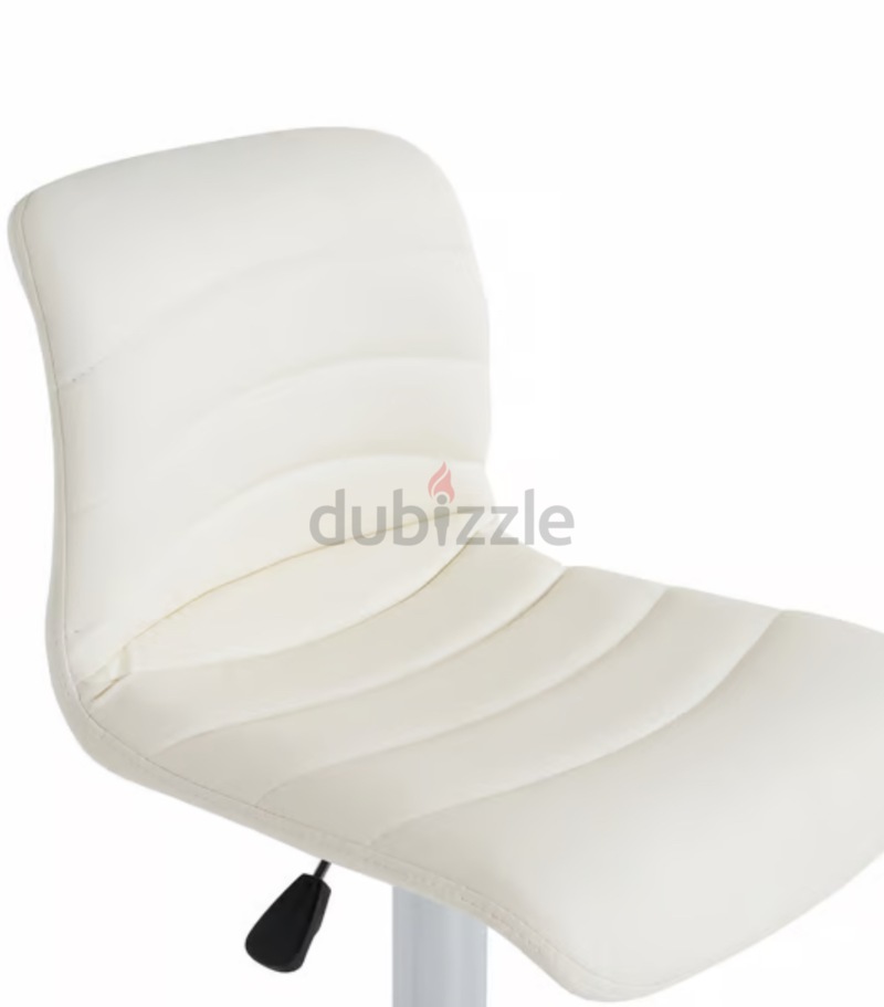 Two Bar Chairs Adjustable Height White