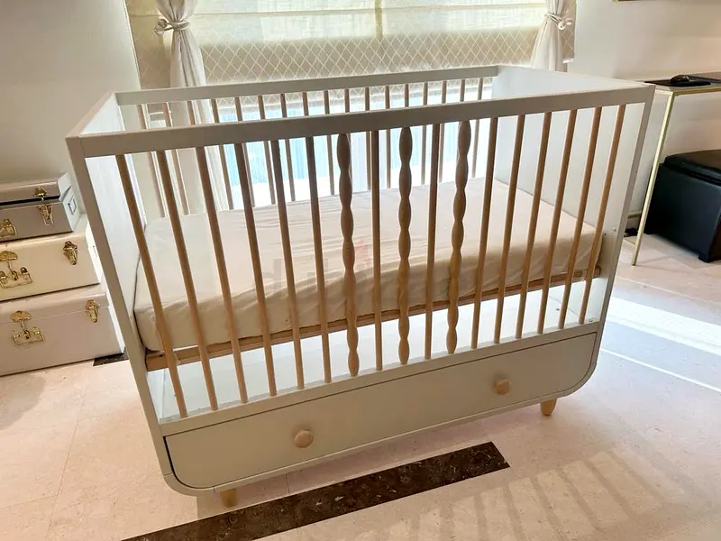 IKEA MYLLRA Baby Cot with drawer