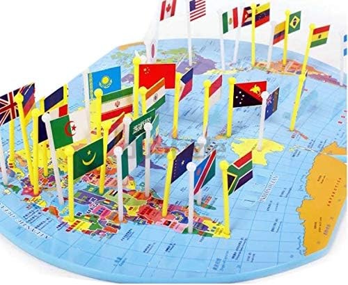 Wooden World Map Flag The Capitals with 36 Flags, Puzzle Teach ...