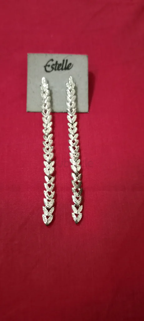 beautiful long imitation silver diamond earring for sale63232156675330110