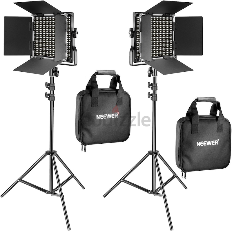 Neewer 660 RGB LED 2-Light Kit with Stands and Softboxes