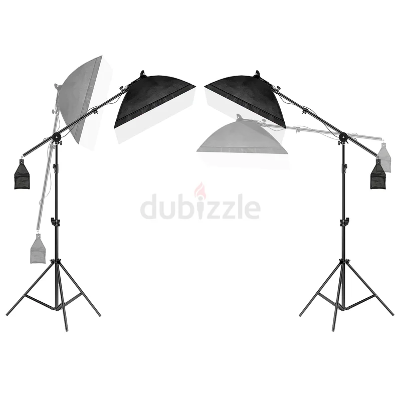 Wireless RGBW Boom Softbox Studio Lighting Kit