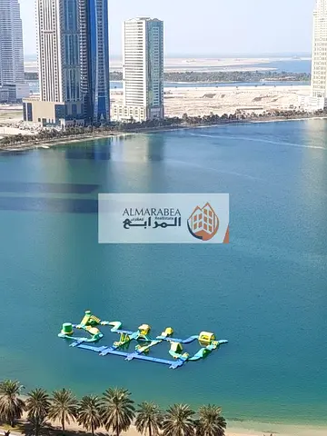 For Sale A Two-bedroom Apartment In Tiger Tower Side View Of Mamzar Sharjah.