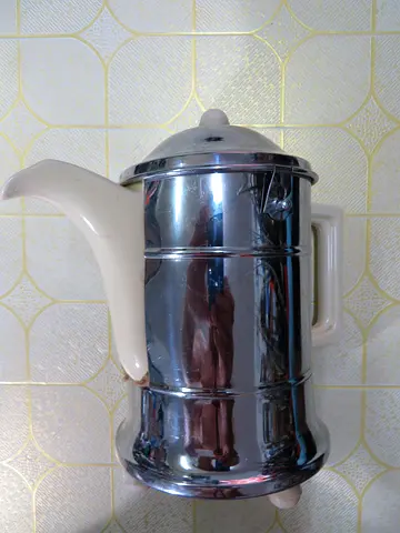 VINTAGE INSULATED CERAMIC-STAINLESS STEEL COFFEE POT
