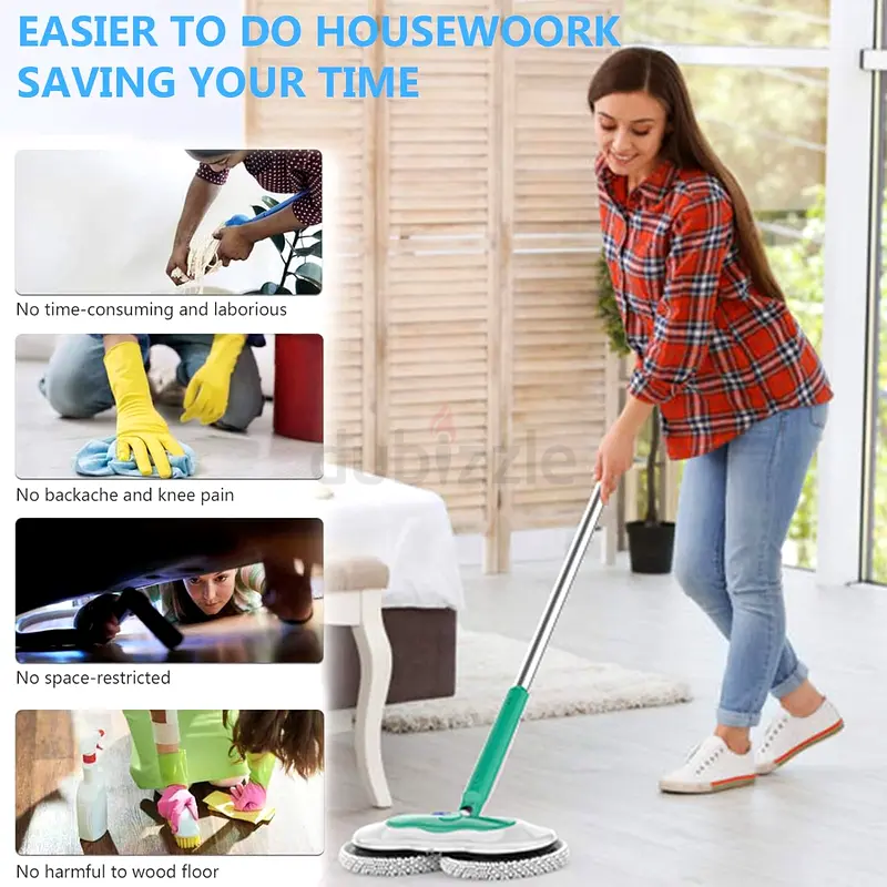 Cordless Electric Spin Mop Floor Cleaner