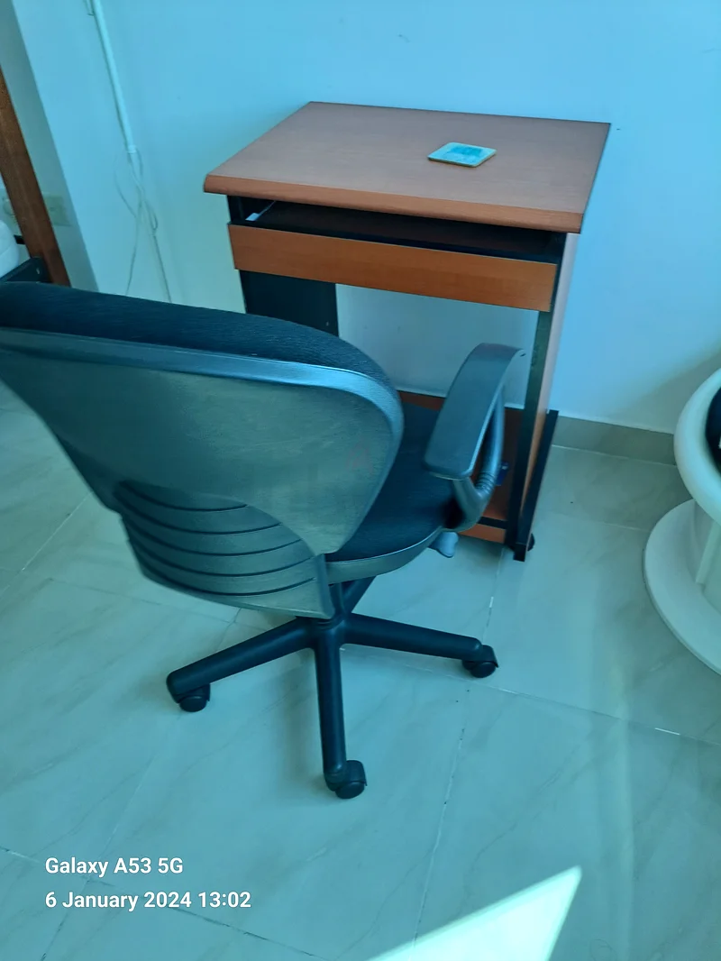 Computer table with chair