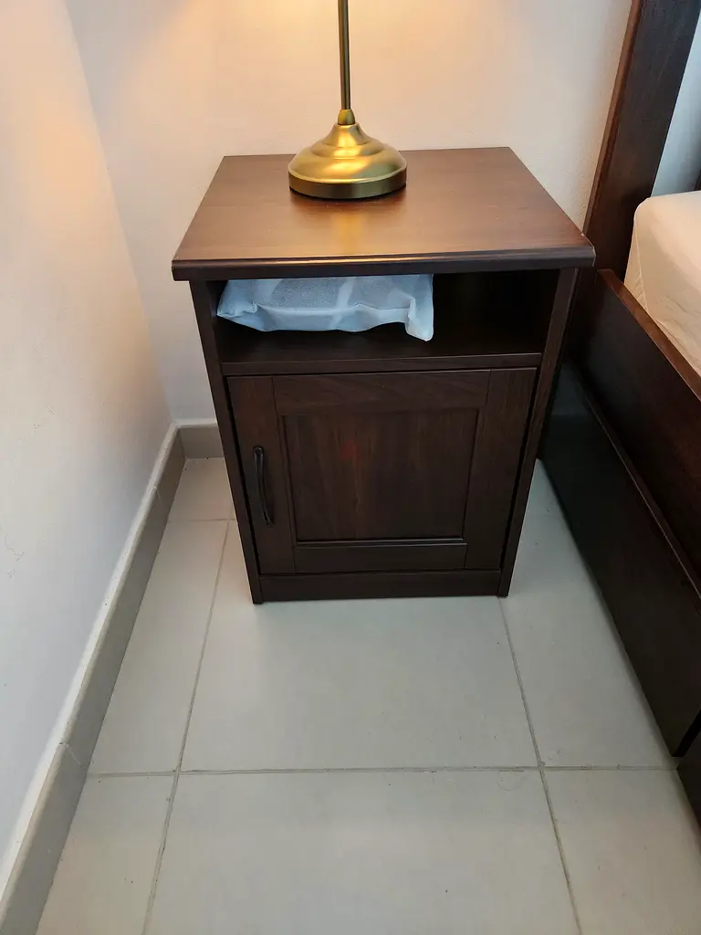 Ikea Queen Bed Frame and 2 Nightstand